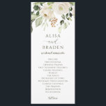 Elegant Wedding Greenery Foliage White Floral Program<br><div class="desc">Elegant Wedding Programs with White Watercolor Flowers and Greenery: This wedding program features a beautiful white floral and greenery / foliage watercolor bouquet at the top. The back has room for your wedding party along with a thank you or in memory message at the bottom.</div>