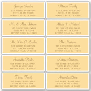 Elegant wedding guest address labels
