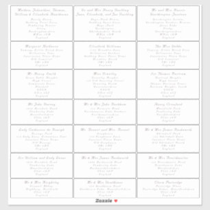 Elegant Wedding Guest Long Address Labels