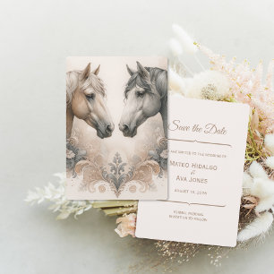 Elegant Wedding Horses Save The Date