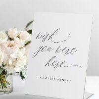 Elegant Wedding In Memory Wish You Were Here Pedes