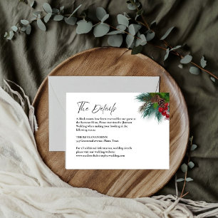 Elegant Wedding information details Enclosure Card
