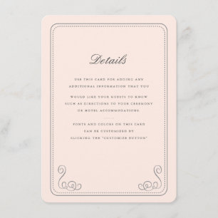 Elegant Wedding Insert