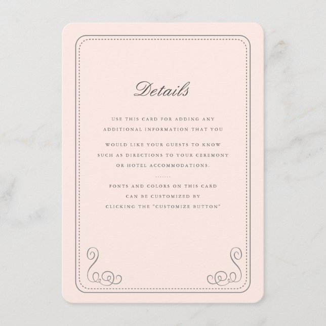 Elegant Wedding Insert (Front)