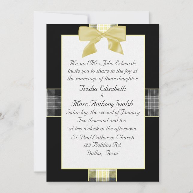 Elegant Wedding Invitation (Front)