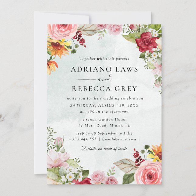 Elegant  Wedding Invitation (Front)