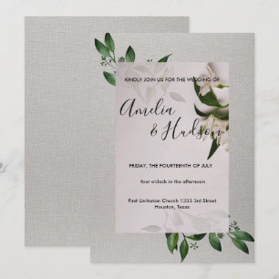 Elegant wedding invitation