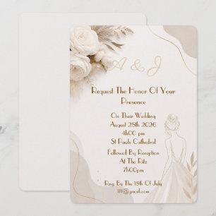 Elegant wedding invitation