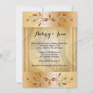 Elegant wedding invitation