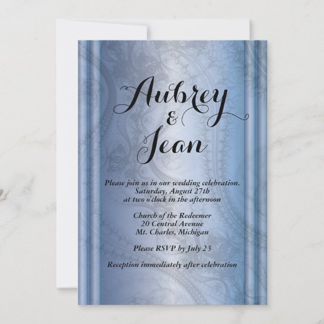 Elegant wedding invitation (Front)