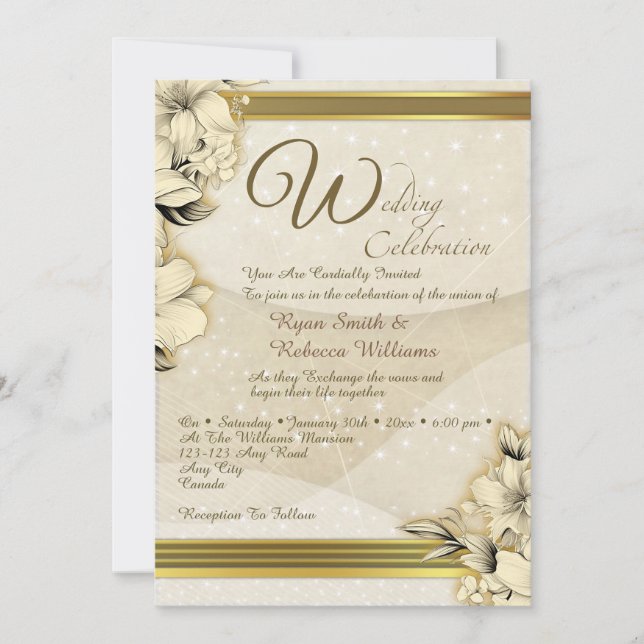 Elegant Wedding Invitation (Front)