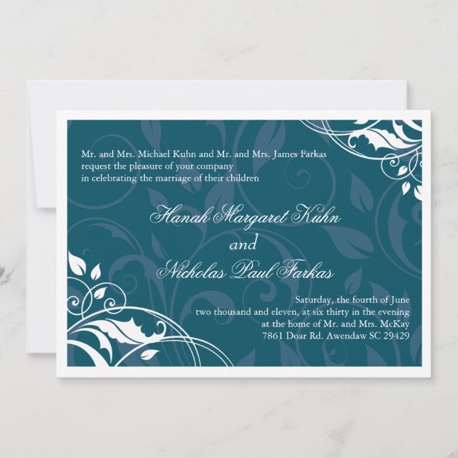 Elegant Wedding Invitation (Front)