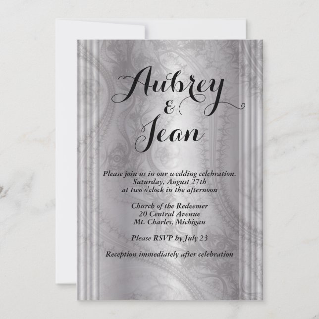 Elegant wedding invitation (Front)