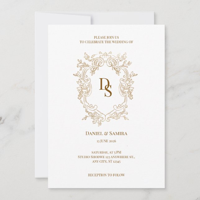 Elegant Wedding Invitation (Front)