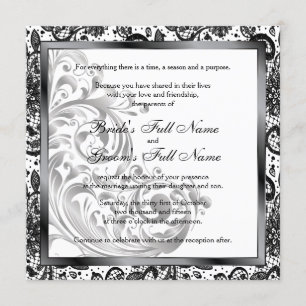 Elegant Wedding Invitation - Black