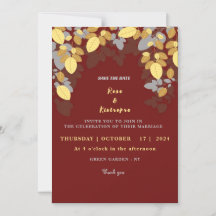 Elegant wedding invitation card