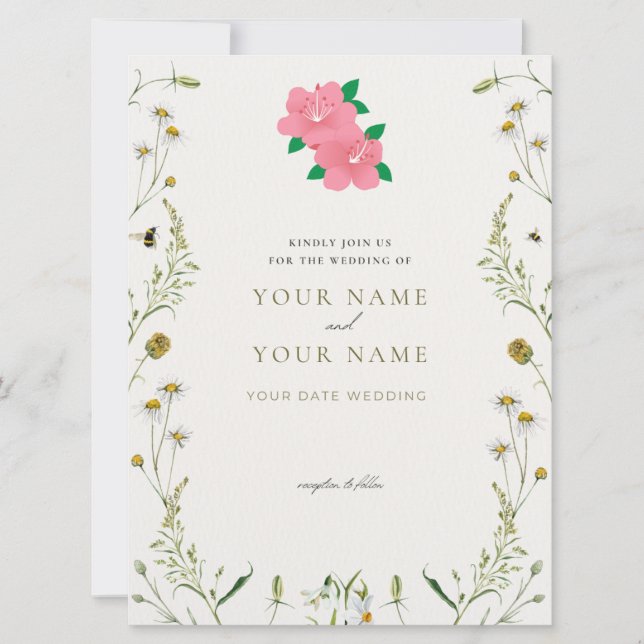 Elegant Wedding Invitation card (Devant)