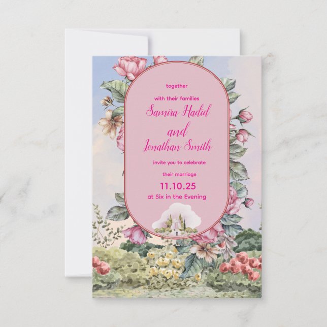 Elegant Wedding Invitation – Classic & Romantic  (Devant)
