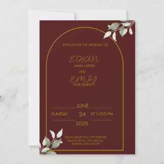 Elegant Wedding Invitation – Classic & Timeless De
