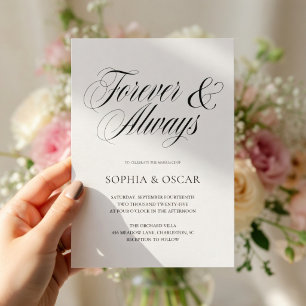Elegant Wedding Invitation Forever & Always Script