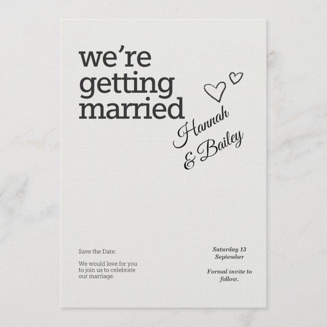Elegant Wedding Invitation – Personalized (Front)