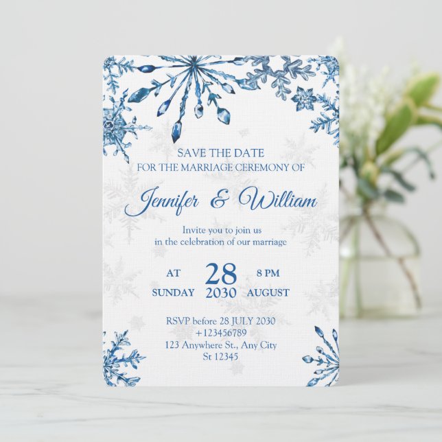 Elegant  Wedding Invitation - Stylish weeding card (Standing Front)