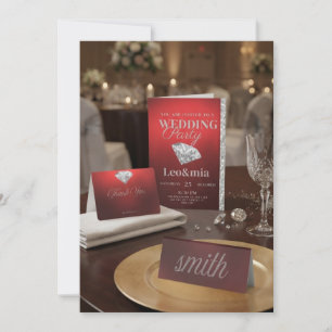Elegant Wedding Invitation Suite Display Mockup Ca
