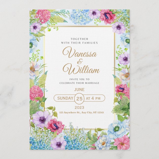 Elegant Wedding Invitation | Timeless Romantic (Front)
