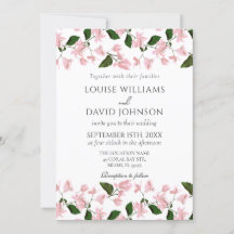 Elegant Wedding Invitation with Bougainvillea
