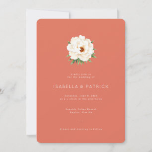 Elegant Wedding Invitation with Floral Design