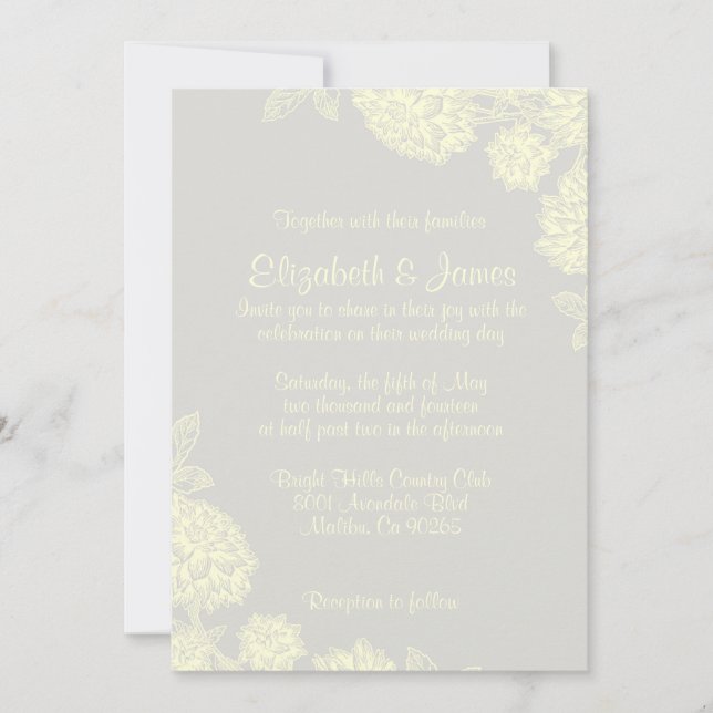 Elegant Wedding Invitations (Front)