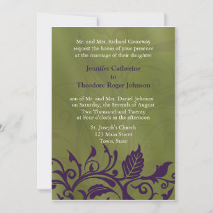 Elegant Wedding Invitations Floral Flower Design