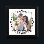 Elegant Wedding Keepsake Custom Photo Gift Box<br><div class="desc">Elegant and modern wedding keepsake box with one of your favourite photos from your big day.</div>