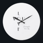 Elegant Wedding Love You Wall Clock<br><div class="desc">Stylish Love You Wall Clock. You can add your desire text,  name or monogram.
Made with Love :) @StoreLinn</div>