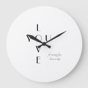 Elegant Wedding Love You Wall Clock