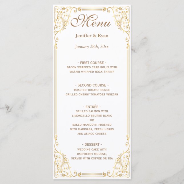Elegant Wedding Menu (Front)