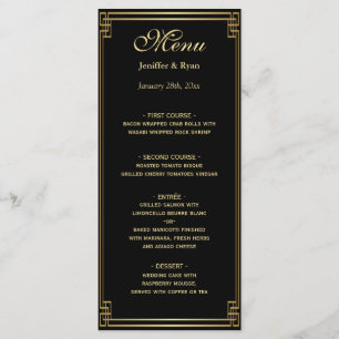 Elegant Wedding Menu