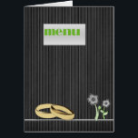 Elegant Wedding Menu Card<br><div class="desc">Beautiful touch for your special day</div>