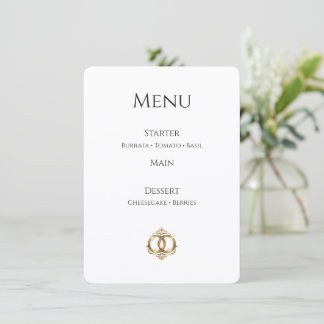 Elegant Wedding Menu Card | Modern Abstract