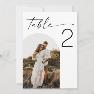 Elegant Wedding | Minimalist Photo Table Number