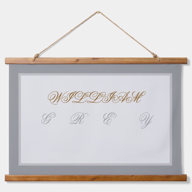 Elegant Wedding Monogram Mr & Mrs Personalized Wal Hanging Tapestry (Front)