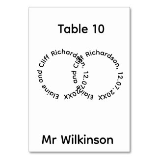 Elegant Wedding, Names, Guest Name, Table Number