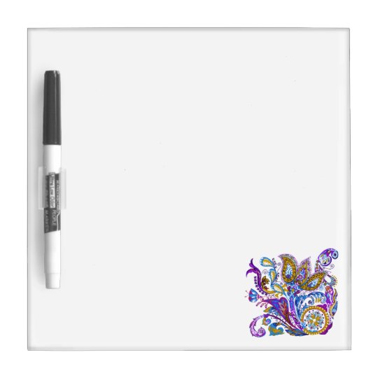 Elegant wedding ornament. Stylish paisley design Dry Erase Board