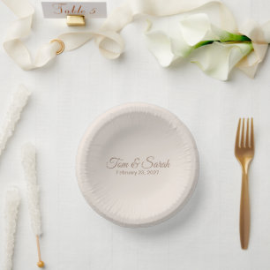Elegant Wedding Paper Plate