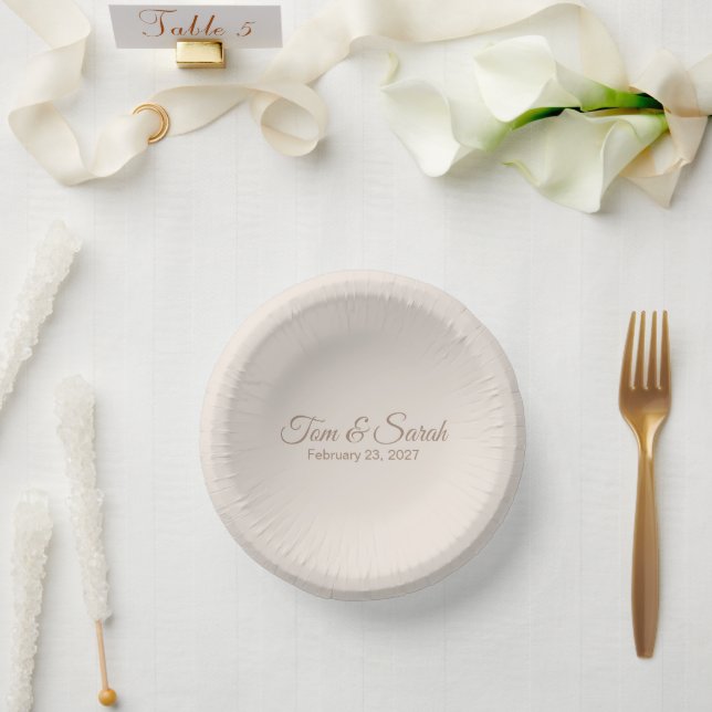 Elegant Wedding Paper Plate (Wedding)