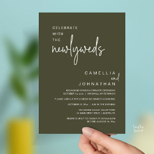 Elegant Wedding Party Post-Ceremony Celebration Invitation