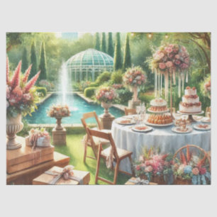 Elegant Wedding Party Table Gifts Flowers  Tissue Paper