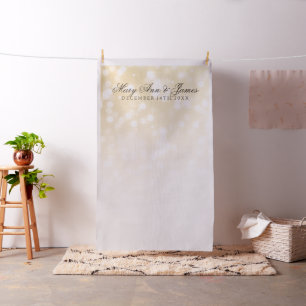 Elegant Wedding Photo Backdrop Gold Sparkle Lights
