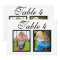Elegant Wedding Photo Black White Table Number
