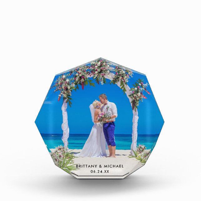 Elegant Wedding Photo Bride Groom Photo Block (Front)